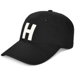 TOMMY HILFIGER Black Cotton H Logo Ball Cap Adjustable Dad Hat O/S